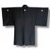 HAORI EN SOIE NOIRE AJOURÉE À KAMON 007-123 (L) 